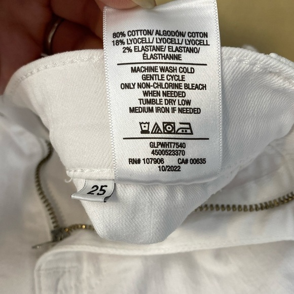 NWOT Hudson Noa High Rise Straight Fit Cropped Jeans White 25 Capsule Wardrobe - Picture 12 of 13